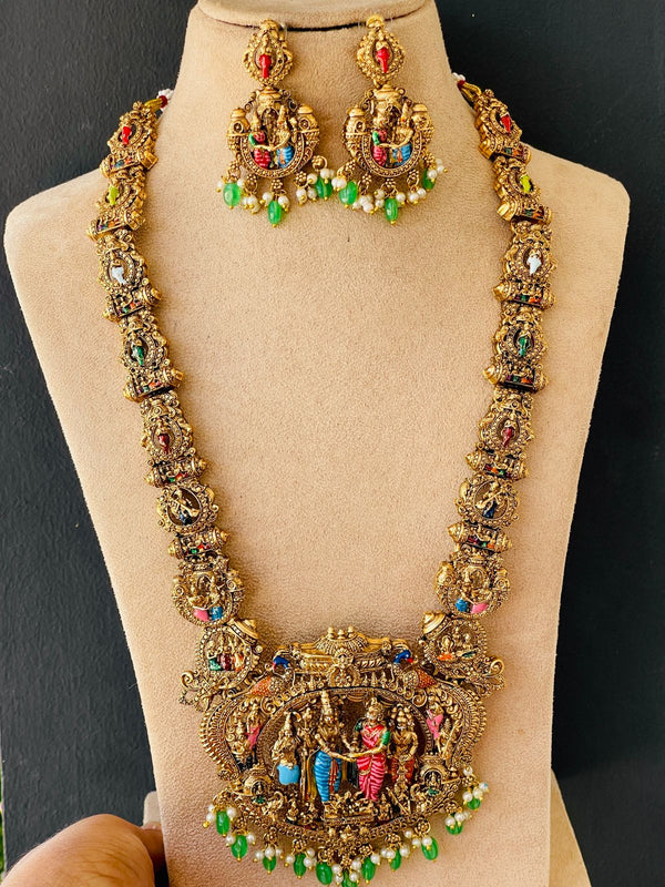 Antique SRINIVASA KALYANAM SET handpainted Haaram