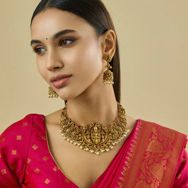 Antique Temple Jewellery Set 0002