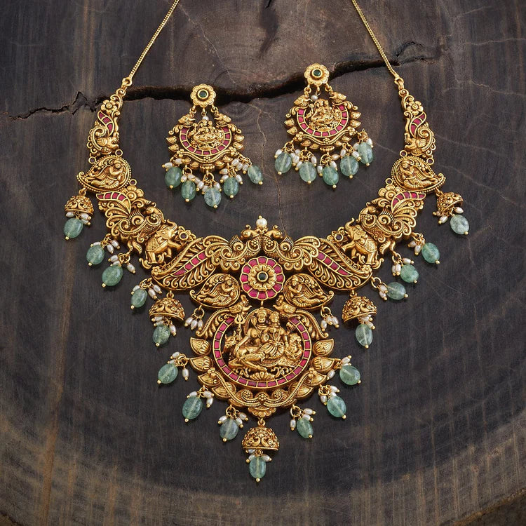 Antique Temple Jewellery Set 0005