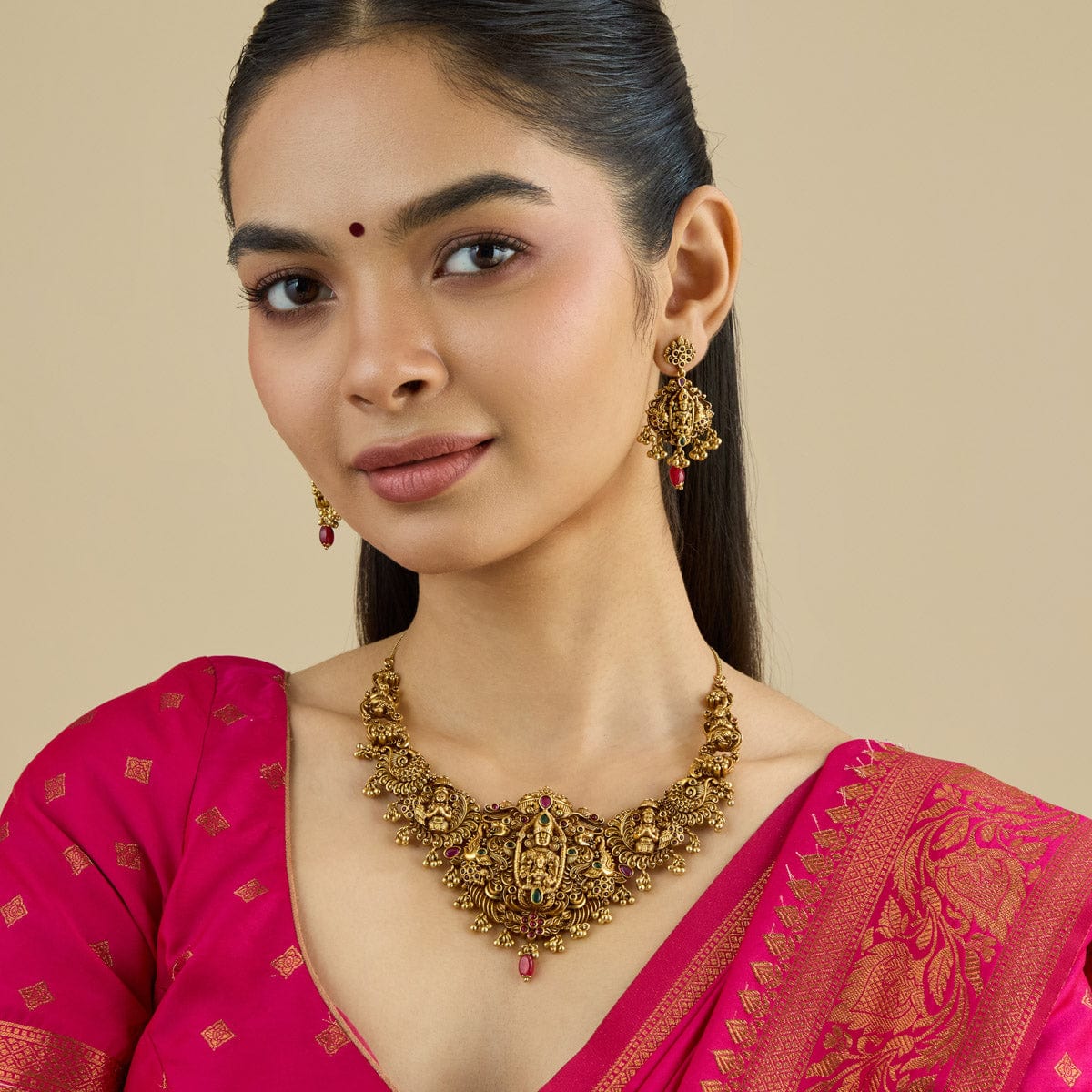 Antique Temple Jewellery Set 00018