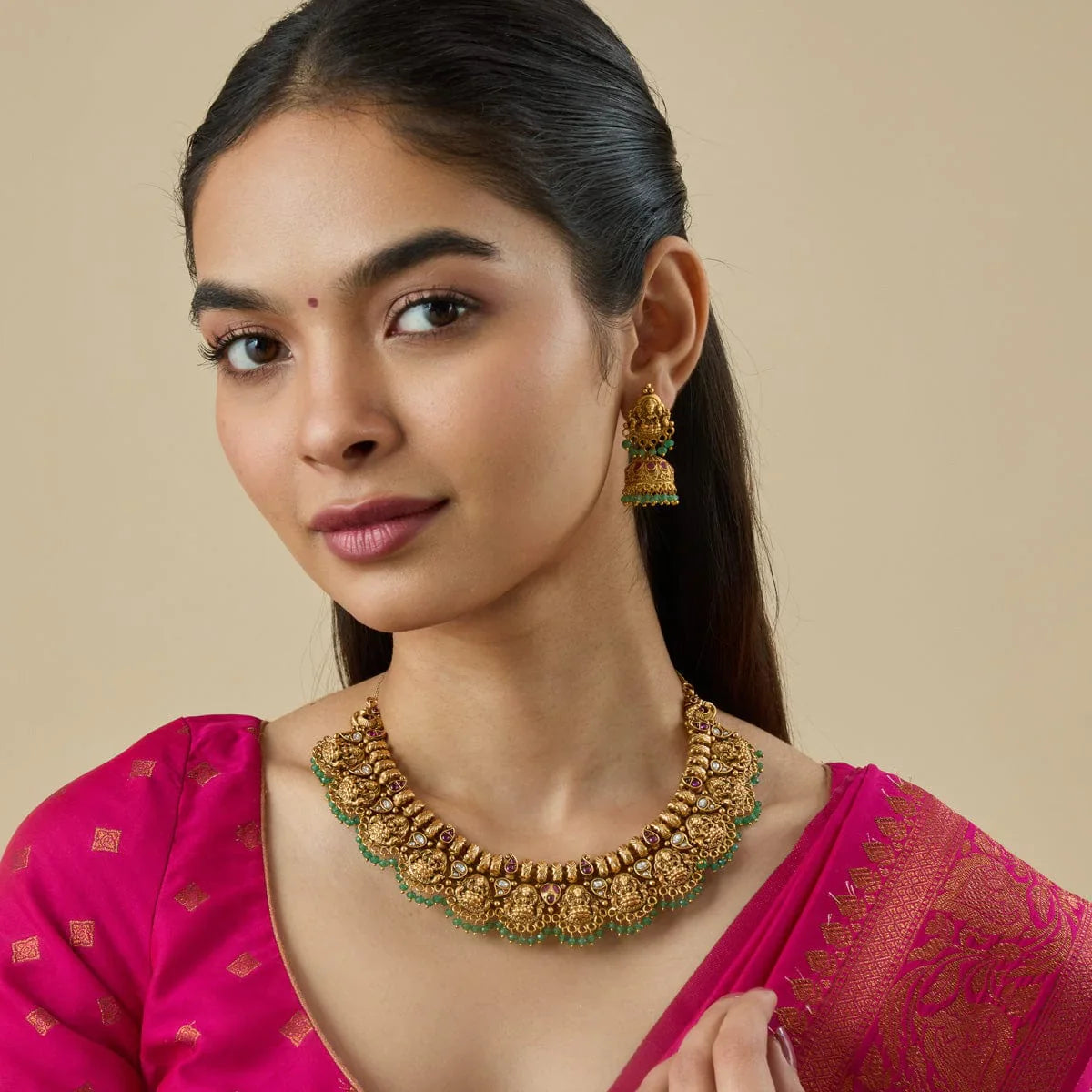 Antique Temple Jewellery Set 00017