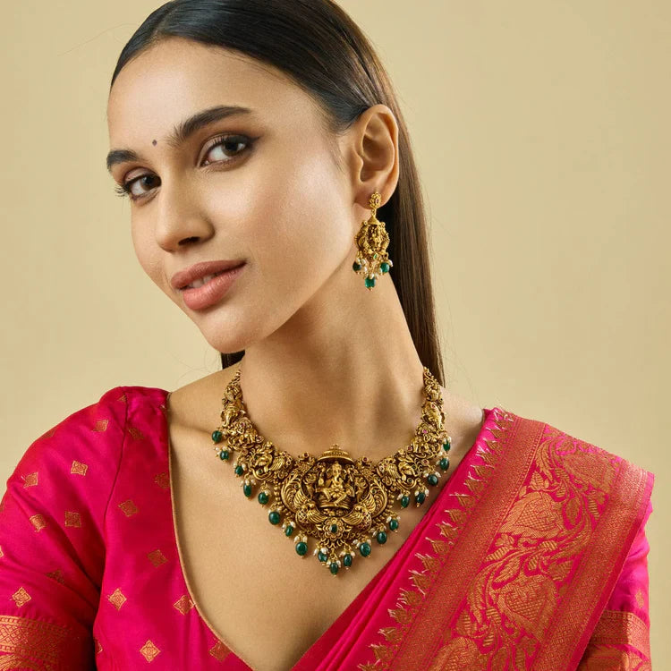 Antique Temple Jewellery Set 00013