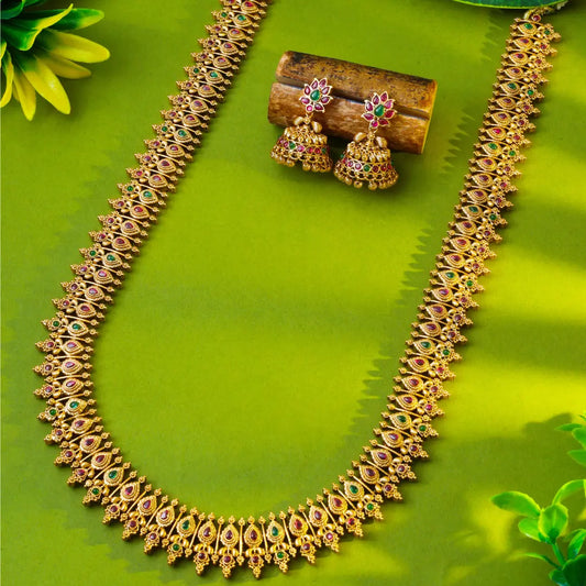 Antique Gold-Plated Long Necklace Set