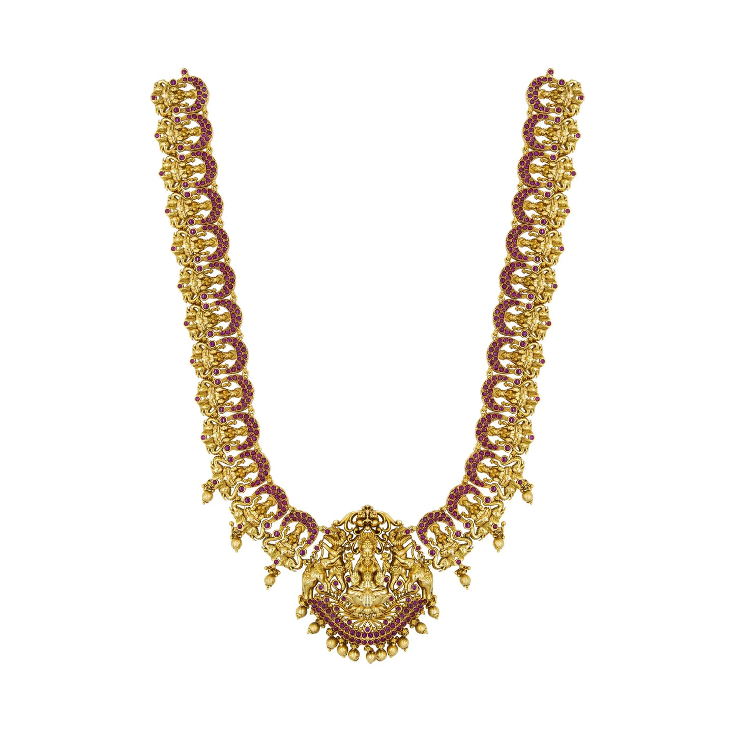 Divine Temple-Inspired Goddess Long Necklace Set