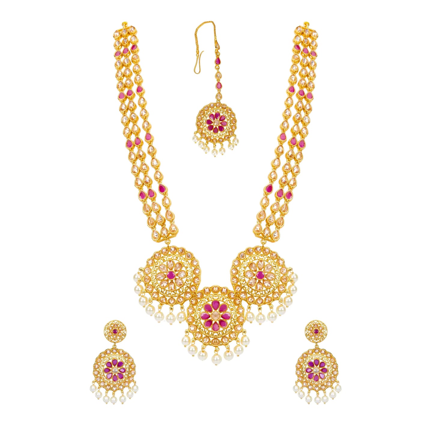 Three-Layer Gold-Plated Necklace Set