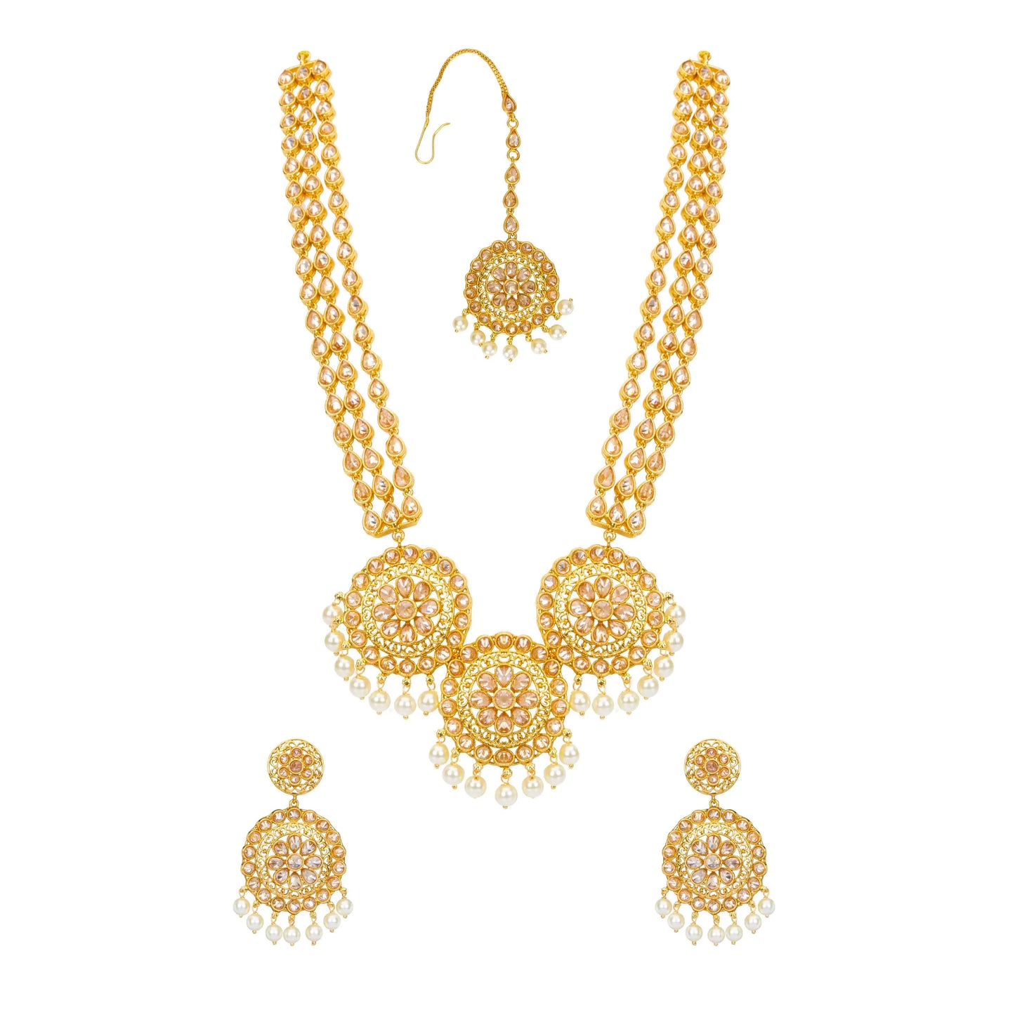 Three-Layer Gold-Plated Necklace Set