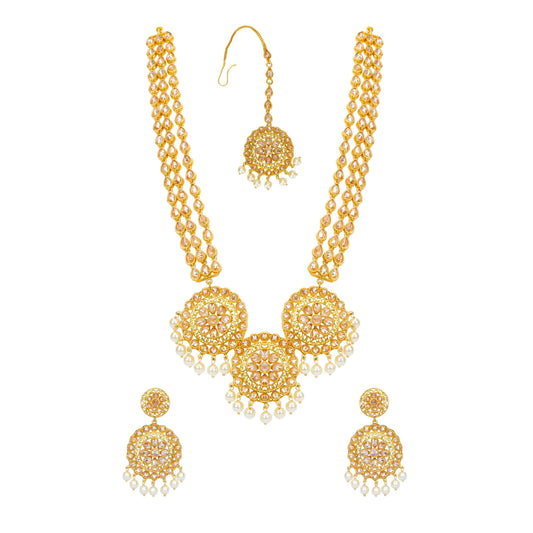 Three-Layer Gold-Plated Necklace Set