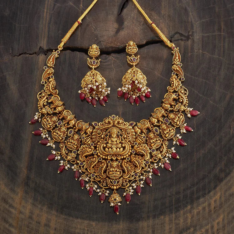 Antique Temple Jewellery Set 0006