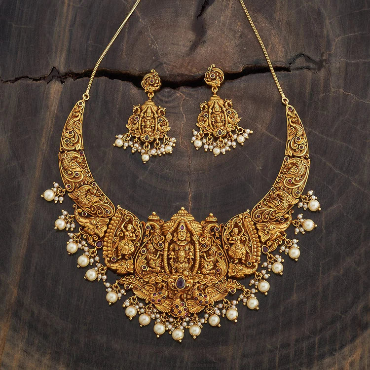 Antique Temple Jewellery Set 0004