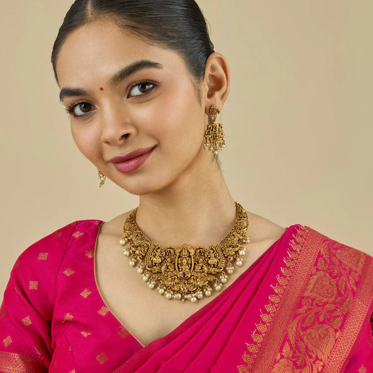 Antique Temple Jewellery Set 0004