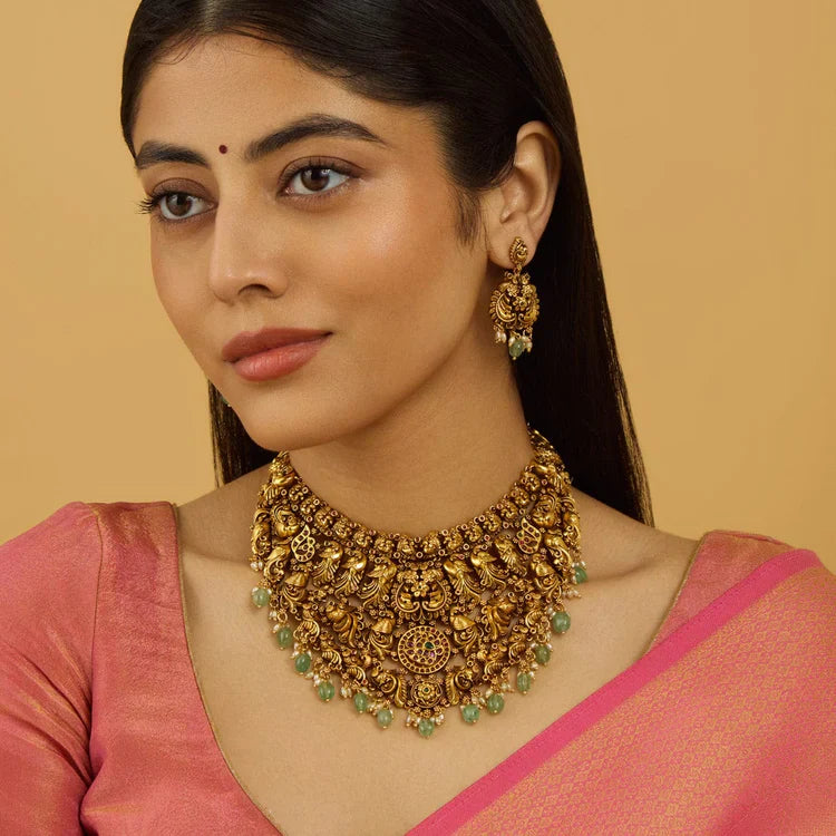 Antique Temple Jewellery Set 0009