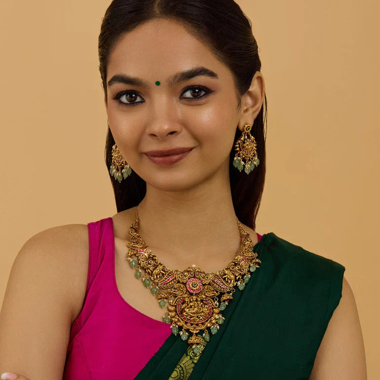 Antique Temple Jewellery Set 0005