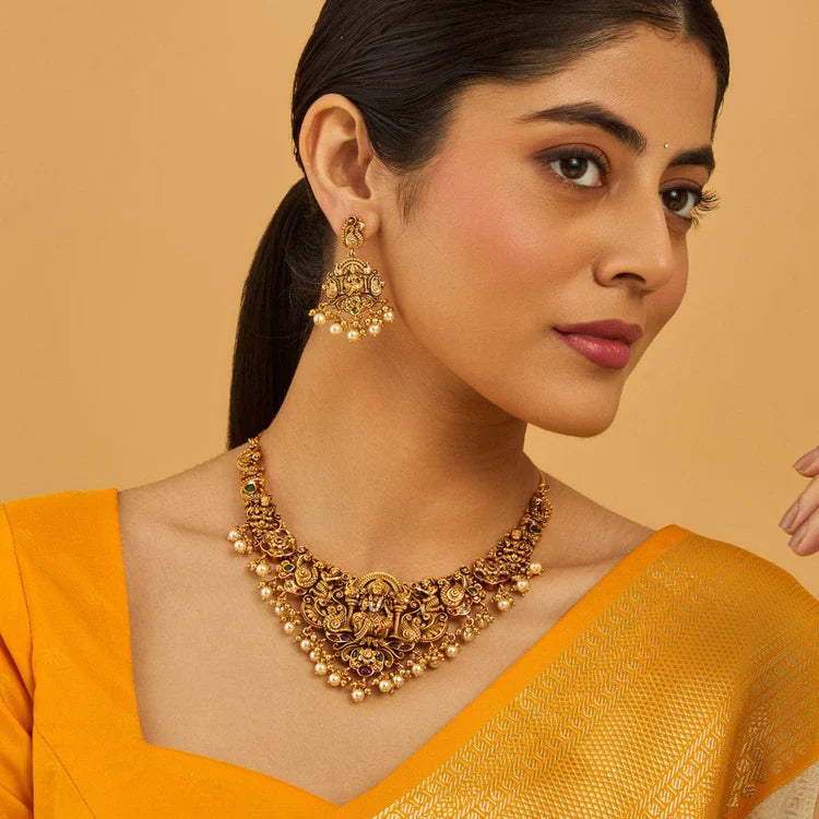 Antique Temple Jewellery Set 0001