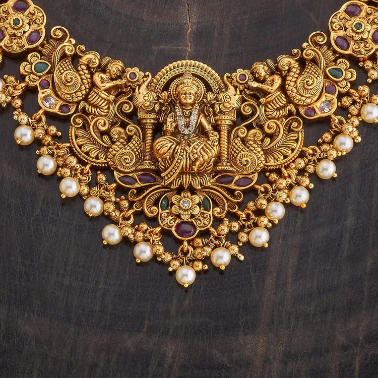 Antique Temple Jewellery Set 0001