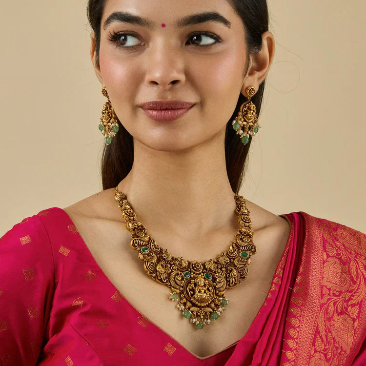 Antique Temple Jewellery Set 0003