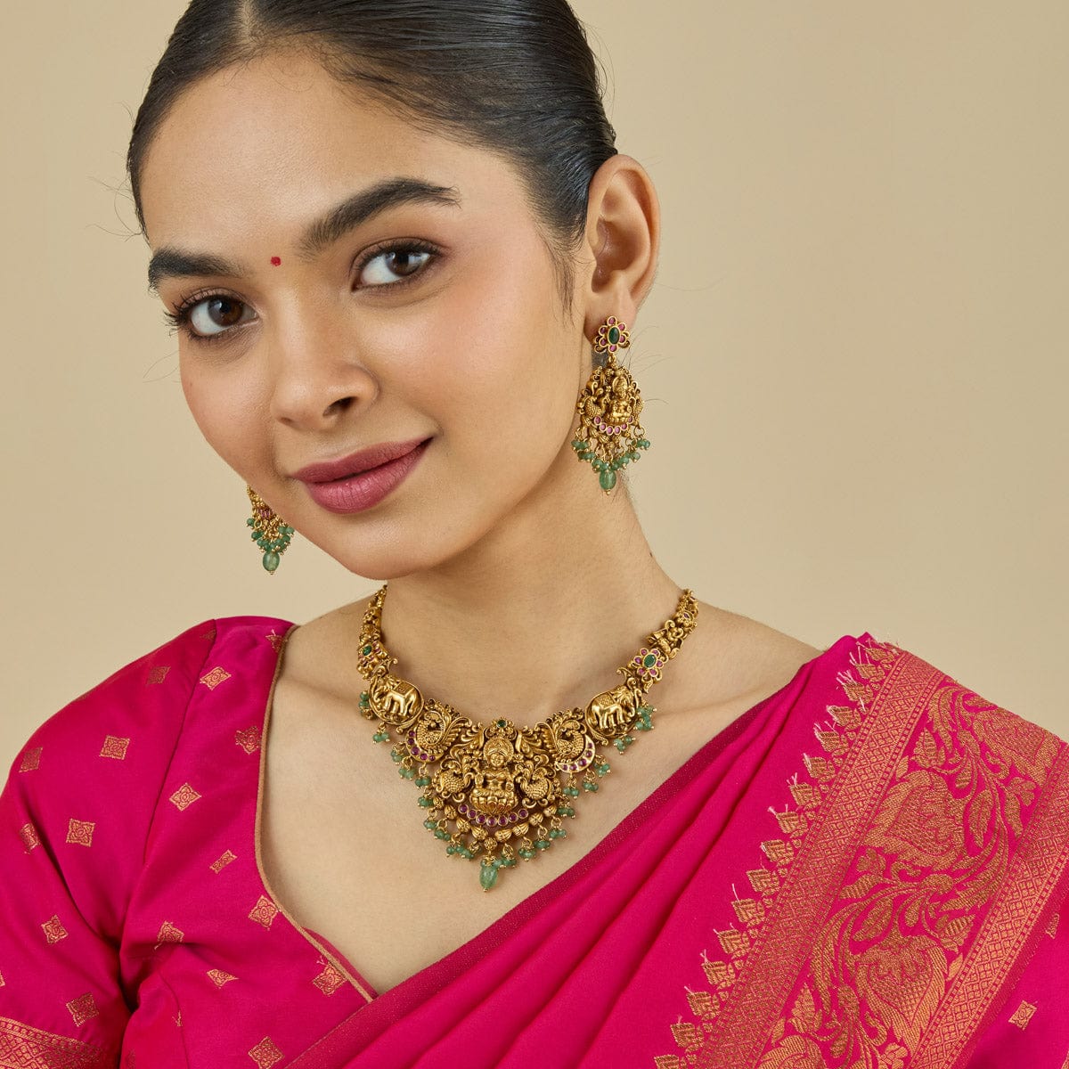 Antique Temple Jewellery Set 00014