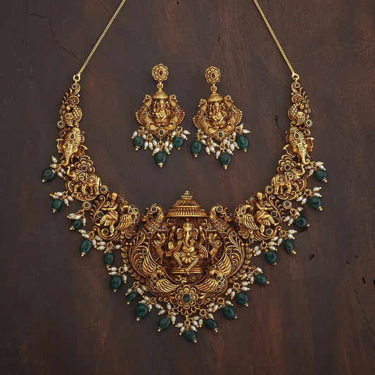 Antique Temple Jewellery Set 00013