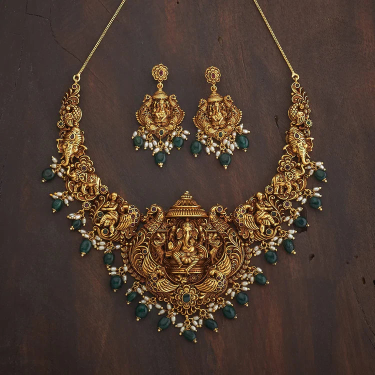 Antique Temple Jewellery Set 00013
