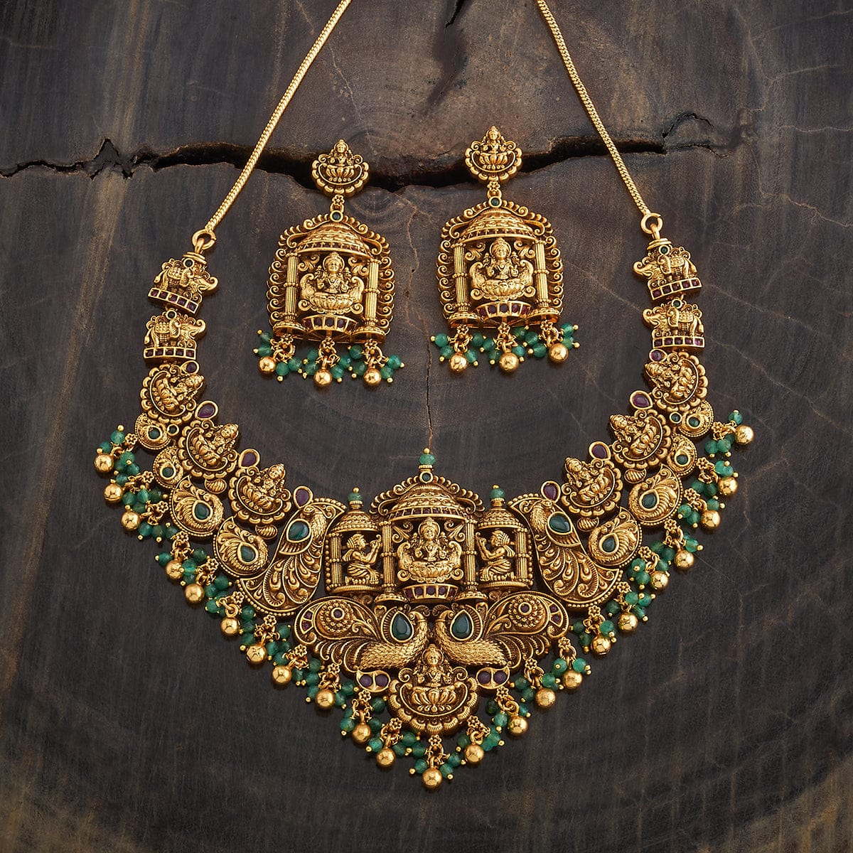 Antique Temple Jewellery Set 00016