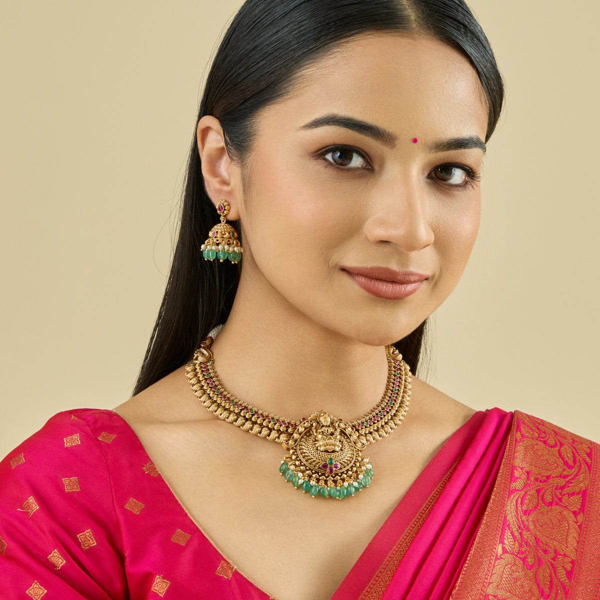 Antique Temple Jewellery Set 00015